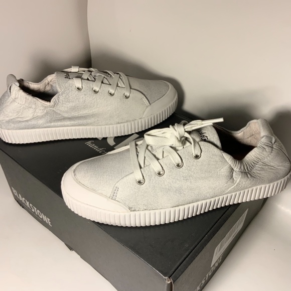 BLACKSTONE RL78 Leather White Metallic Low Sneaker - Picture 11 of 16